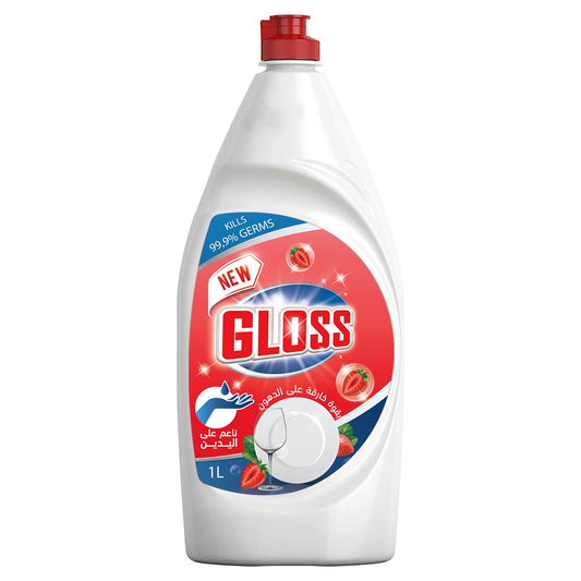 12 عبوة سائل غسيل الصحون "جلوس" رائحة الفراولة 1000 مل