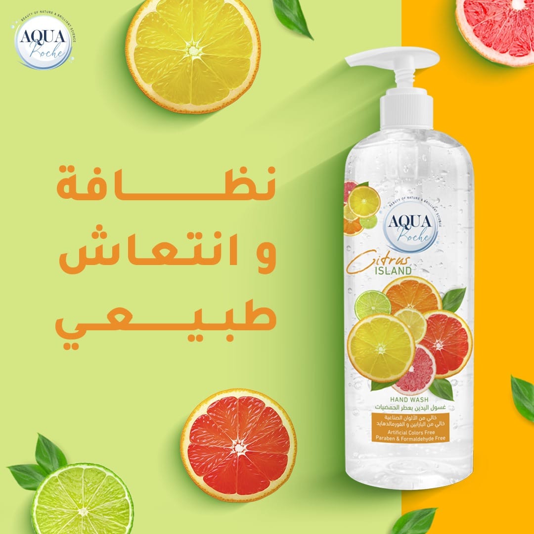 12 عبوة غسول اليدين رائحة جزيرة الحمضيات سعة 500 مل
